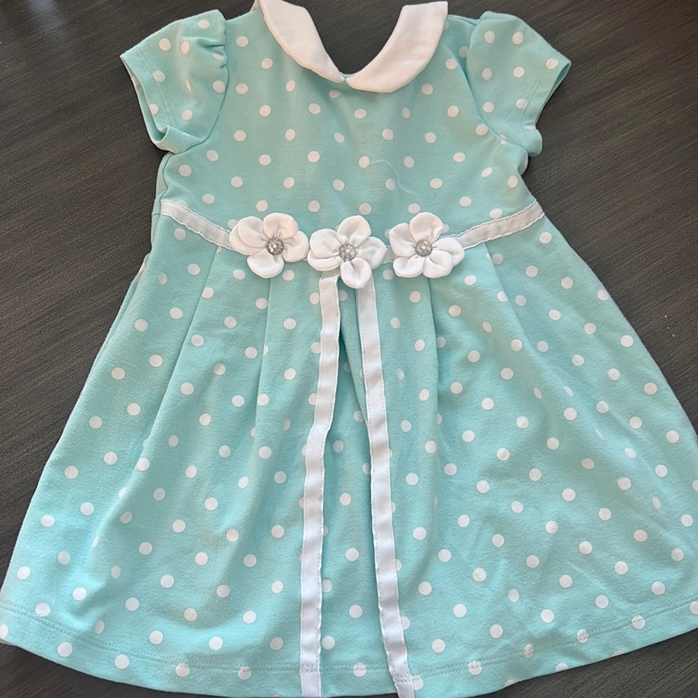 Polka dot blue dress